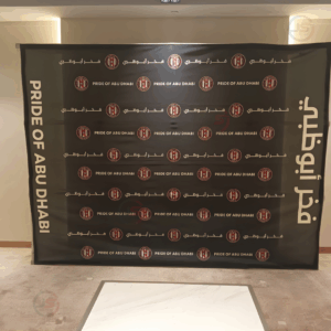 fabric pop up stand straight