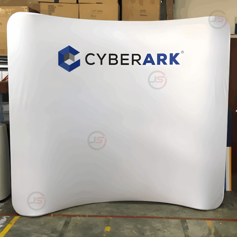 tension fabric stand curved