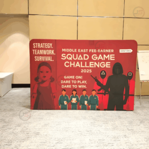 tension fabric stand straight