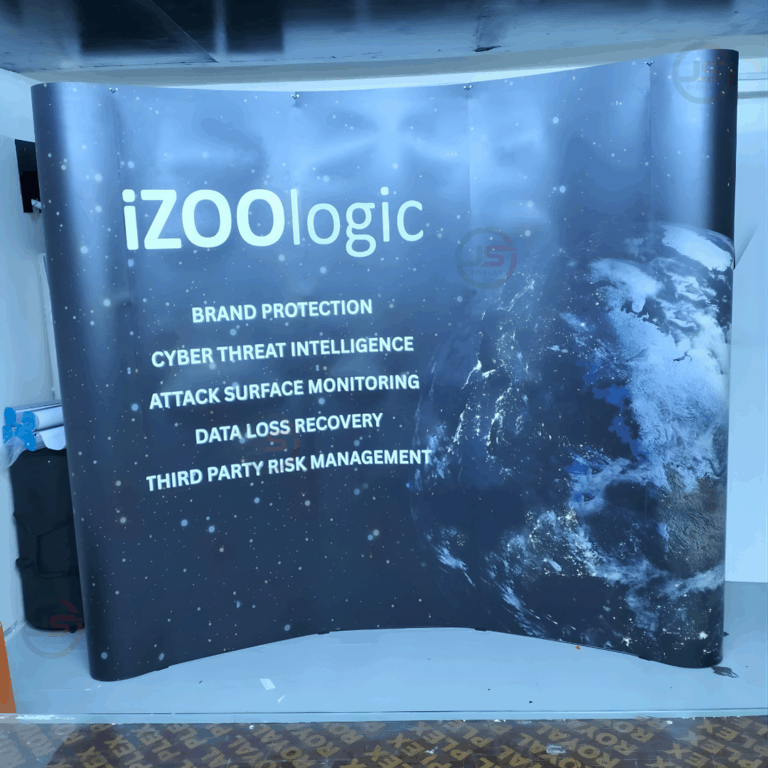 vinyl pop up stand curve